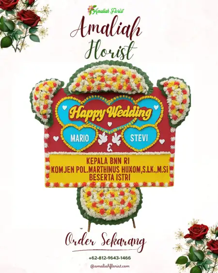 Papan Bunga Pernikahan Kasturian